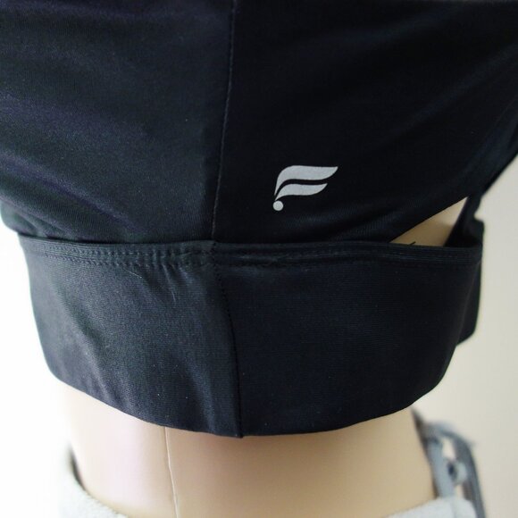 Fabletics Ella High Impact Sports Bra Black Shimmer Faux Leather (M) NWOT! - Picture 9 of 9